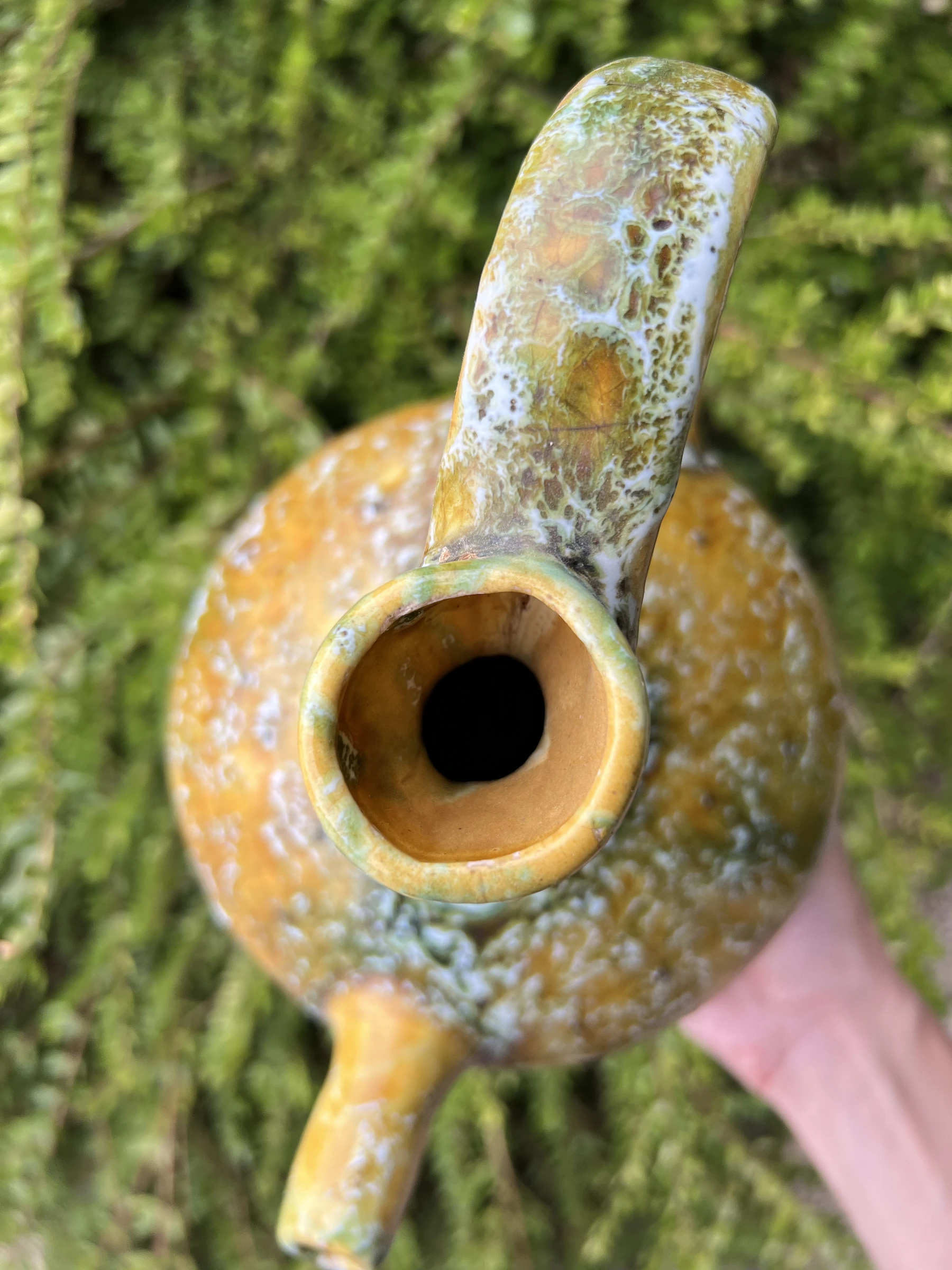 🍯 Antieke vintage geëmailleerde baksteenkruik rustieke handgemaakte decoratie 25,5 cm – photo 7